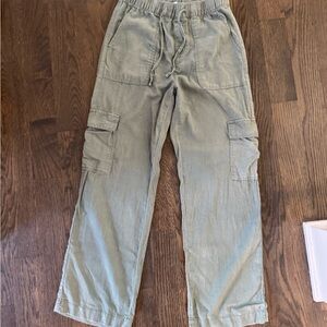 Gap Cotton Green Cargo Pants Relaxed Fit